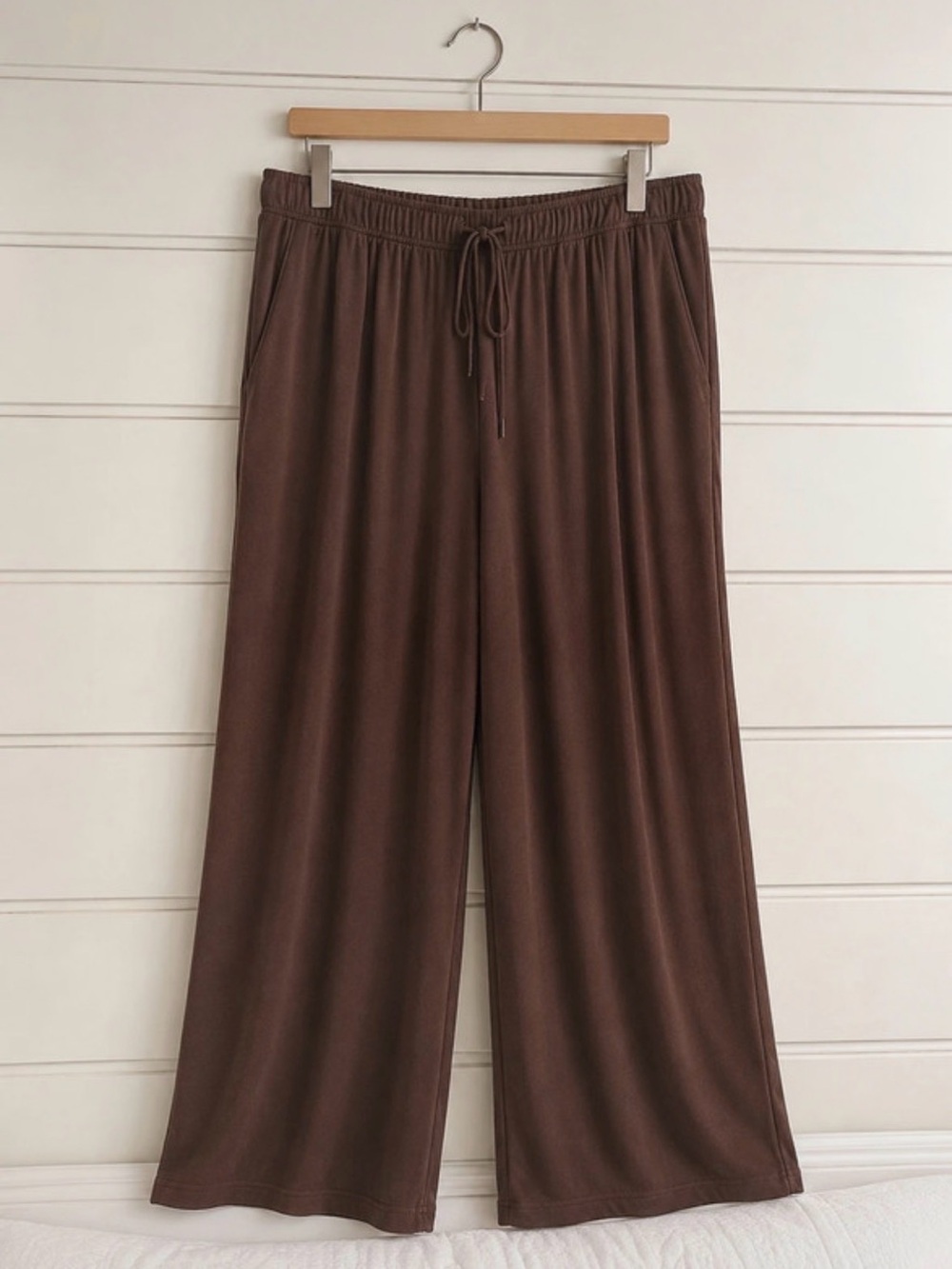 Bumpsuit The Cloud Pant Brown Wide Leg Lounge Pants 1X-2X NWT